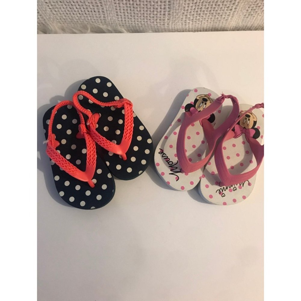 Toddlers minnie mouse and polka dot slip on sandals‎